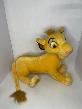 2002 Simba Lion King Plush 20" Disney Hasbro Jumbo Large Stuffed Animal